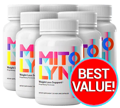 Mitolyn six bottles plus banner